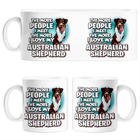 Taza I love my Australian Shepherd raza perro