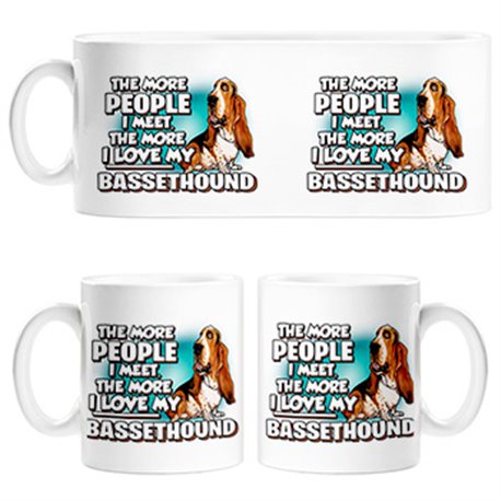 Taza I love my Bassethound raza perro