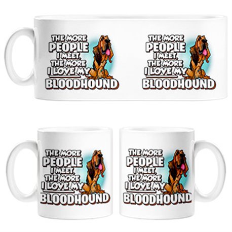 Taza I love my Bloodhound raza perro