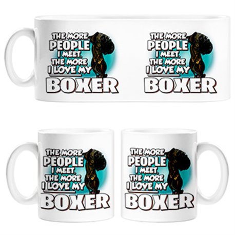 Taza I love my Boxer Atigrado raza perro