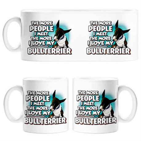 Taza I love my Bullterrier Atigrado raza perro