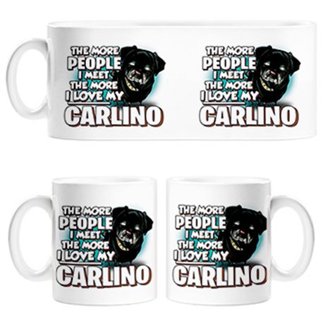 Taza I love my Carlino Black raza perro