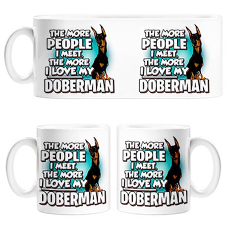 Taza I love my Doberman raza perro