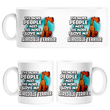 Taza I love my dog Airedale Terrier raza perro