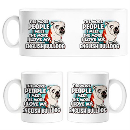 Taza I love my English Bulldog enamorado de mi mascota raza perro