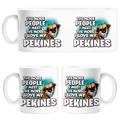 Taza I love my Pekines raza perro