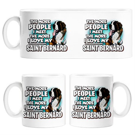 Taza I love my Saint Bernard raza perro