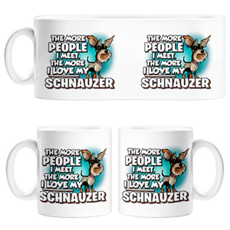 Taza I love my Schnauzer raza perro