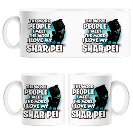 Taza I love my Shar Pei Black raza perro
