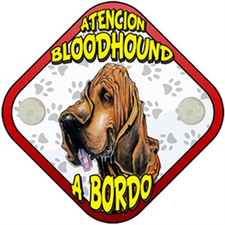 Placa perro a bordo atención Bloo