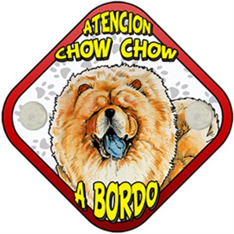 Placa perro a bordo atención Chow Chow