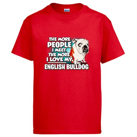 Camiseta I love my English Bulldog enamorado de mi mascota raza perro