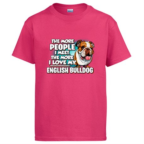 Camiseta I love my English Bulldog mascota raza perro