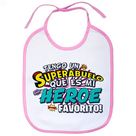 Babero tengo una Superabuelo que és mi héroe favorito regalo para abuelo