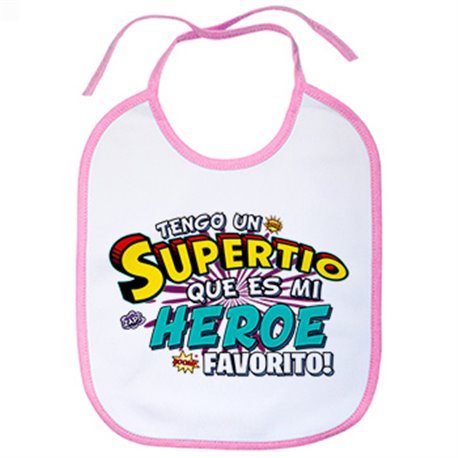 Babero tengo una Supertío que és mi héroe favorito regalo para Tío
