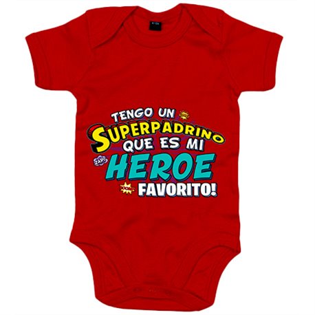 Body bebé tengo una Superpadrino que és mi héroe favorito regalo para padrino