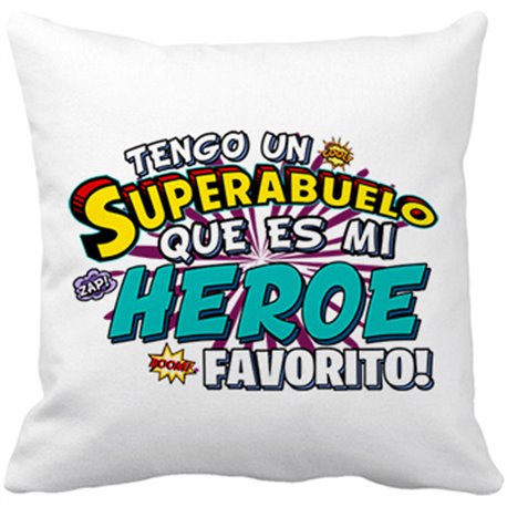 Cojín con relleno tengo una Superabuelo que és mi héroe favorito regalo para abuelo