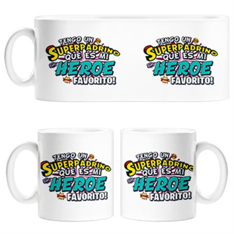Taza tengo una Superpadrino que és mi héroe favorito regalo para padrino