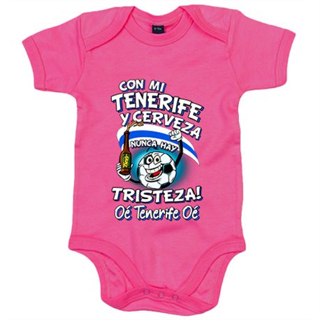 Body bebé frase con mi Tenerife y cerveza nunca hay tristeza fútbol