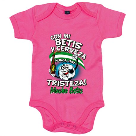 Body bebé frase con mi Betis y cerveza nunca hay tristeza fútbol