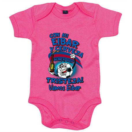Body bebé frase con mi Eibar y cerveza nunca hay tristeza fútbol