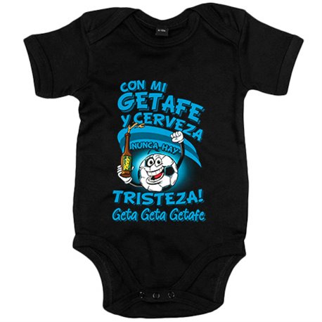 Body bebé frase con mi Getafe y cerveza nunca hay tristeza Geta fútbol