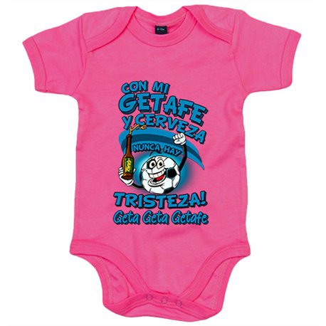 Body bebé frase con mi Getafe y cerveza nunca hay tristeza Geta fútbol
