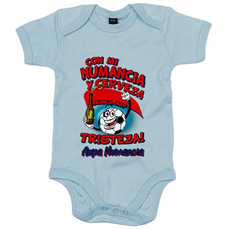 Body bebé frase con mi Numancia y cerveza nunca hay tristeza Soria fútbol