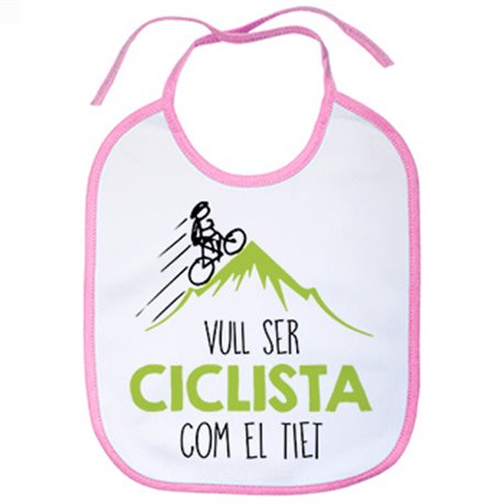Babero Vull ser ciclista com el tiet