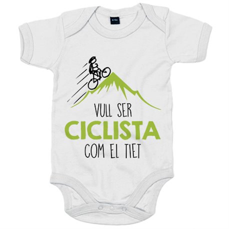 Body bebé Vull ser ciclista com el tiet