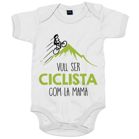 Body bebé Vull ser ciclista com la mama