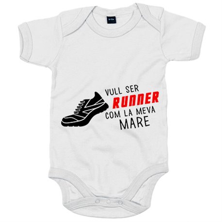 Body bebé Vull ser Runner com la meva mare