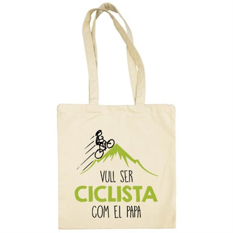 Bolsa de tela Vull ser ciclista com el papa