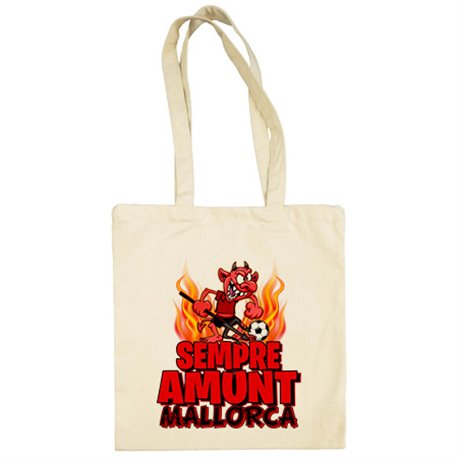 Bolsa de tela parodia de Dimonió la mascota de fútbol de Mallorca