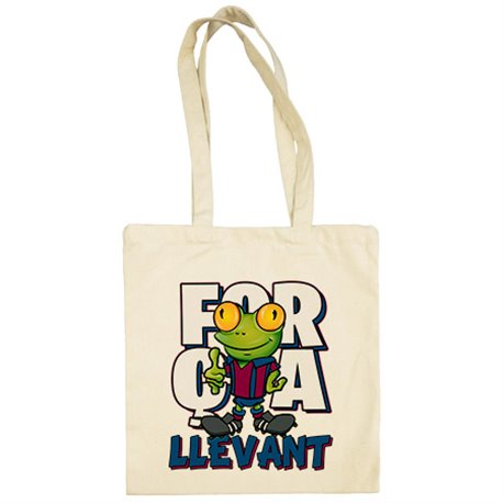 Bolsa de tela parodia de la rana de llevant la mascota de fútbol