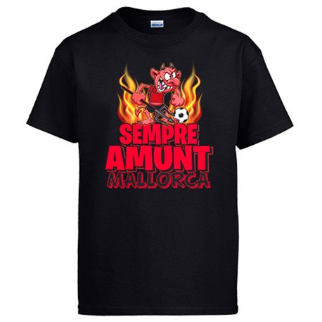 Camiseta parodia de Dimonió la mascota de fútbol de Mallorca