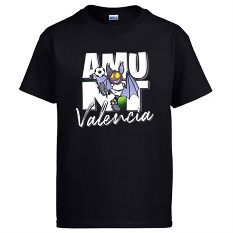 Camiseta parodia de súper rat el murciélago mascota de fútbol de Valencia