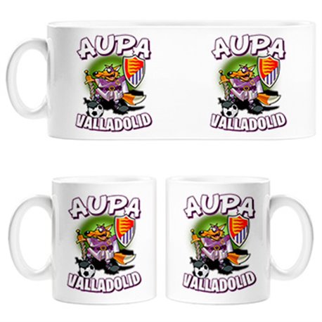 Taza parodia de Pepe el Zorrillo la mascota de fútbol de Valladolid