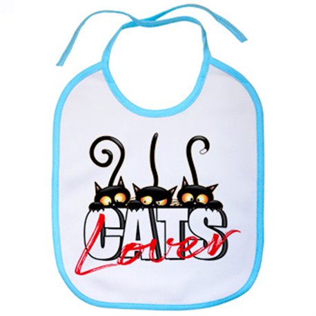 Babero amante de los gatos negros