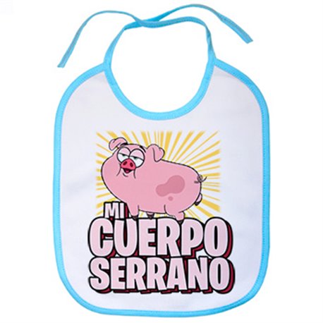 Babero cerdito divertido mi cuerpo serrano