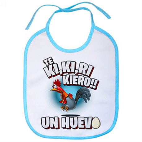 Babero frase divertida te quiero un huevo