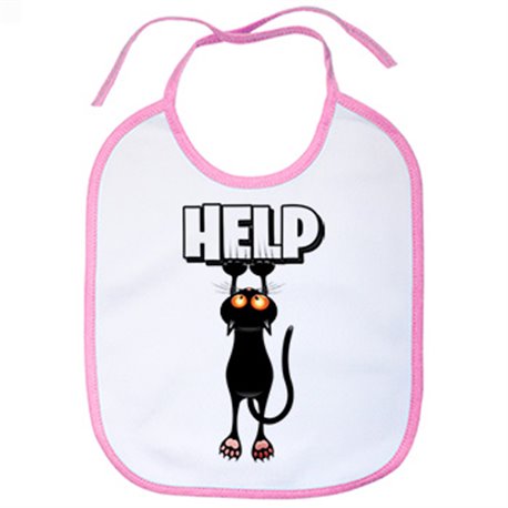 Babero gato divertido cayéndose