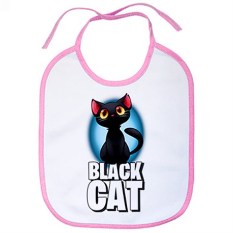 Babero gato negro black cat