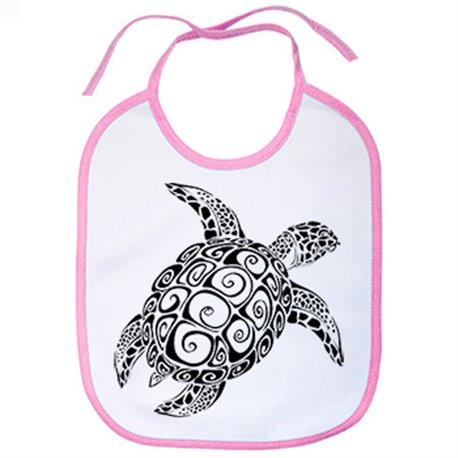 Babero ilustración de tortuga tribal maori