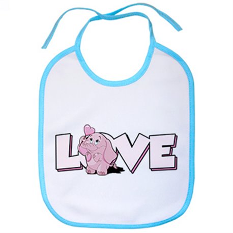 Babero Love Elefante me encantan los elefantes