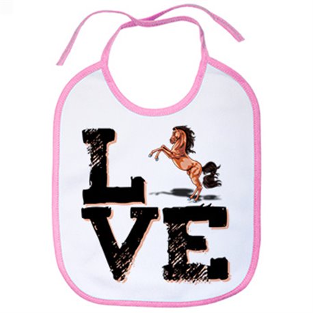 Babero Love Horses amor por los caballos