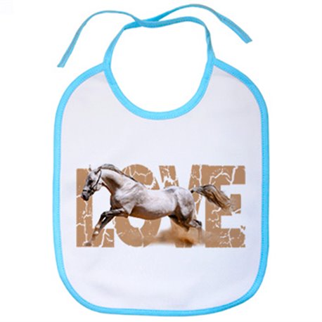 Babero Love Horses me gustan los caballos