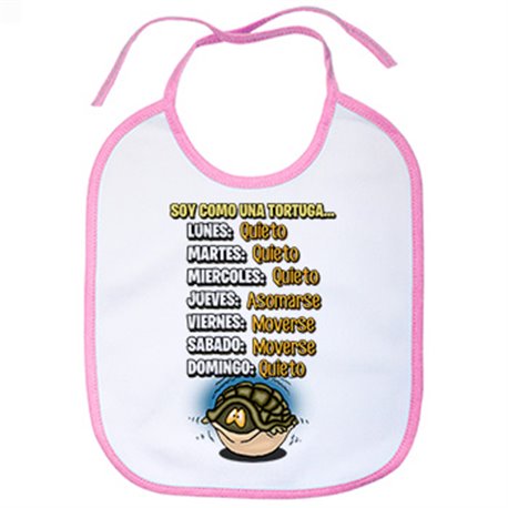 Babero soy como una tortuga meme divertido para chico
