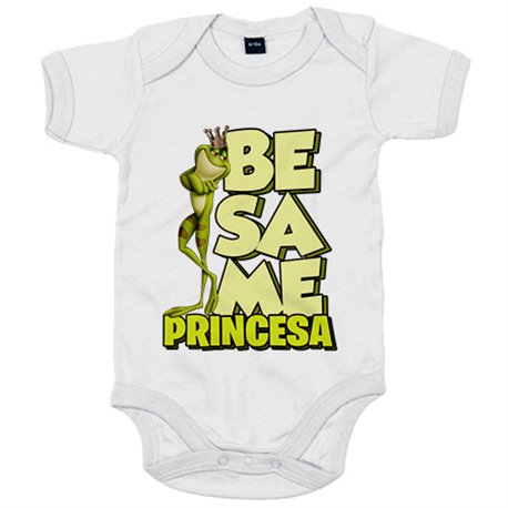 Body bebé dibujo divertido rana bésame princesa