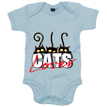 Body bebé amante de los gatos negros